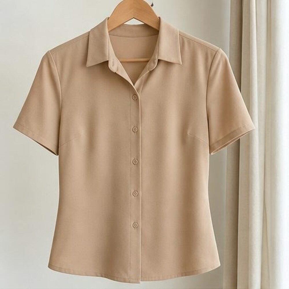 Sand Peplum Top